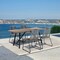 Armen Living Koala and Shasta 5 Piece Outdoor Patio Dining Set in Light Eucalyptus Wood and Gray Rope 840254336056 - alternate 3